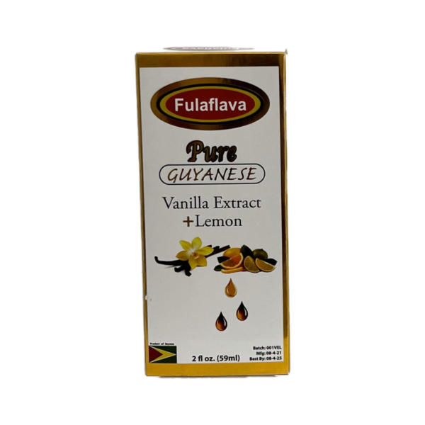 Pure Guyanese Vanilla Extract +Lemon 2FL oz