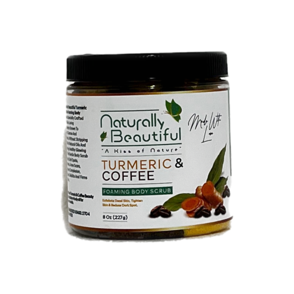Naturally Beautiful Foaming Body Scrub Tumeric & Coffee