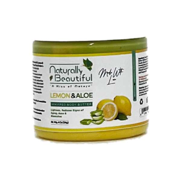Naturally Beautiful Whipped Body Butter Lemon & Aloe