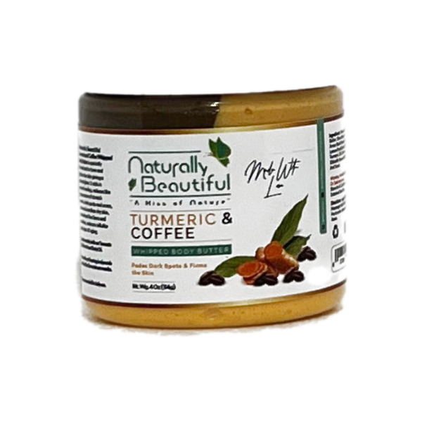 Naturally Beautiful Whipped Body Butter Tumeric & Coffee